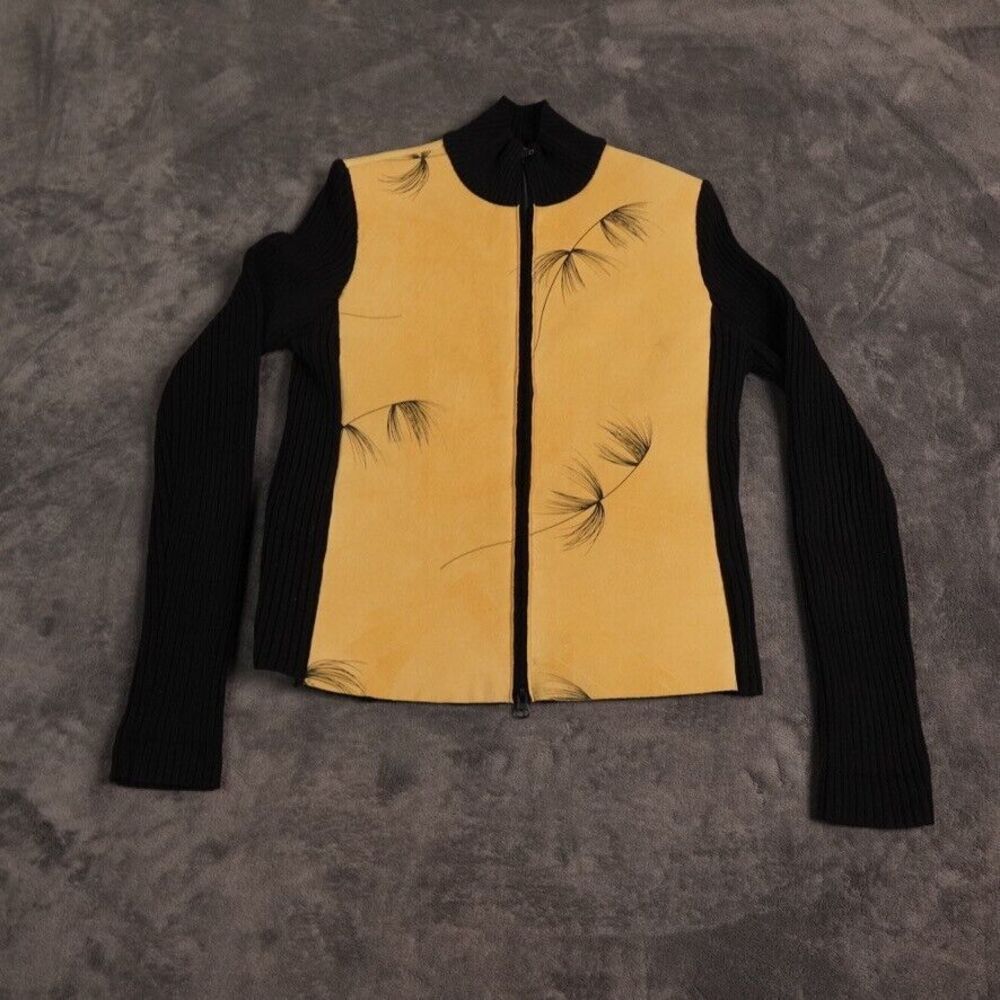 Robert Kitchen Jacket  Women's SmallTwig Full-Zip Sweater Art to Wear Canada‎